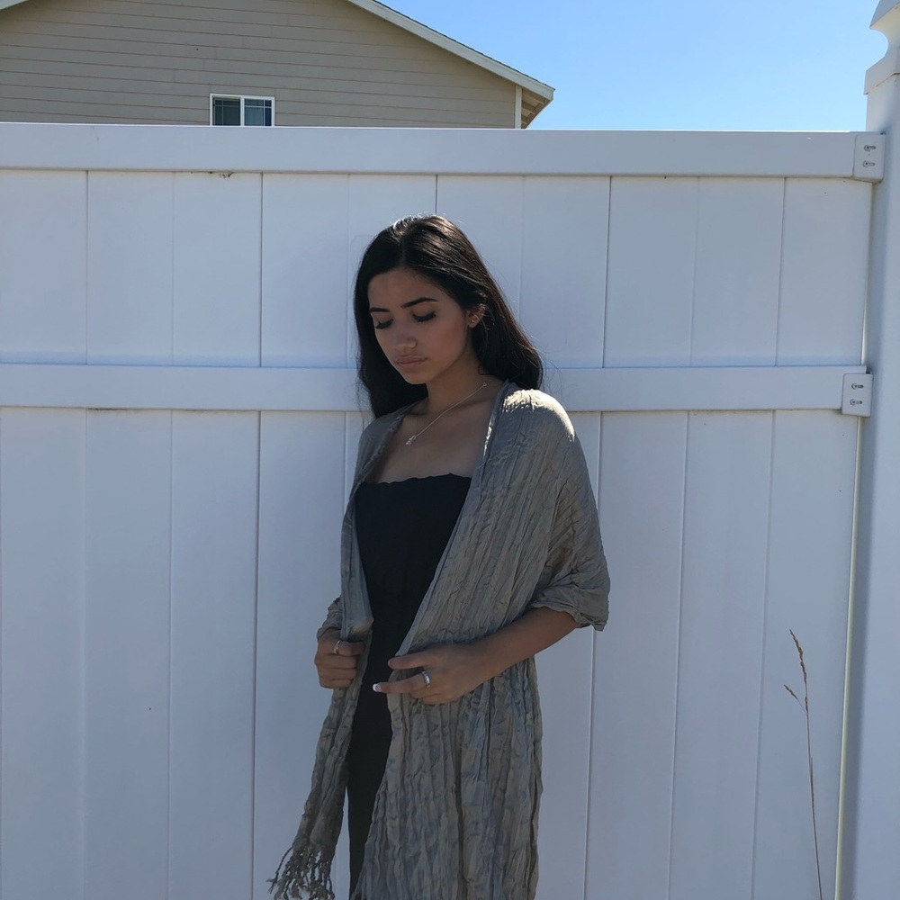 Dark green scarf